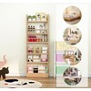 DINFOX 6 Tier Behind The Door Bookshelf, Kids Bookcase Rack