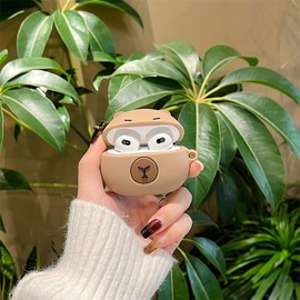 Rertnocnf Case Compatible with Airpods Pro/Pro2, Cute Kawaii Capybara Design Case Cover, Fashion Portable Earbuds Accessories Soft Silicone Wireless Earphone Shockproof Protector with Hook