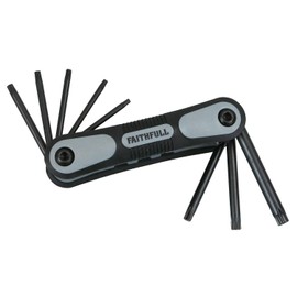 Folding TorxÂ Star Key Set of 8 (T9-T40)