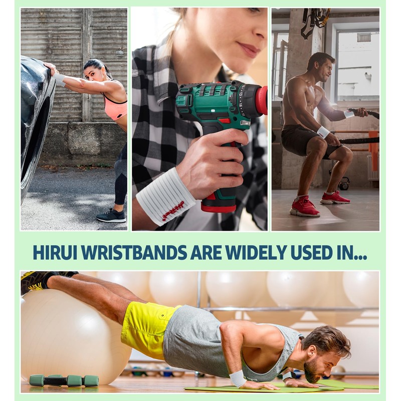 HiRui 2-Pack High-Elastic Wrist Support Straps Wrist Compression Bandage -