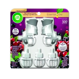 Air Wick Plug-in Scented Oil Kit, Wild Berries,Infused With Natural Essential Oils, 2 Plug-ins + 5 Refills