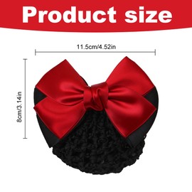 NTRUXZP Bow Knot Hair Net Bun Hair Net with Girls Hair Net Ballet Knot Net Hairstyle Aid for Ballet Dance, Dancer, Nurse, Bun Net