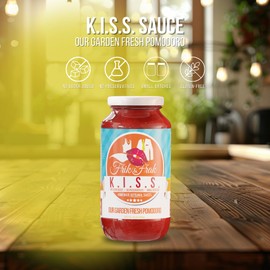 San Marzano Tomato Pasta Sauce by Frik & Frak, 6-Pack, No Sugar Added, No Preservatives, Gluten Free, 36 Month Shelf Life, Artisan Small Batch Crafted Pasta Sauces, K.I.S.S. Sauce, 24 Oz Jars