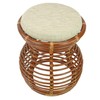 Milan Handmade Natural Rattan Wicker Ottoman Stool Vanity Bedroom Fully