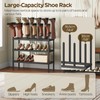 YATINEY Free Standing Shoe Rack, Tall Boots Rack Organizer, Boot