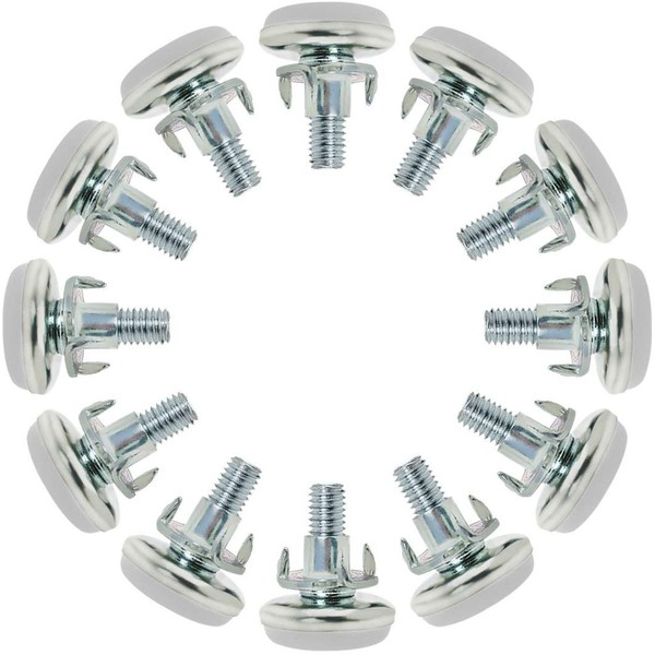NGe Metal Heavy Duty Screw-in Furniture Leveling Feet, M8 Adjustable