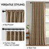 MIULEE Decorative Back Tab Linen Curtains with Geometric Pattern for
