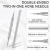 Blackhead Extractor, Metal 2 in 1 Black Head Acne Clean