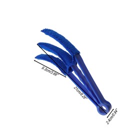 FarBoat 4 Pack Window Blind Cleaner Duster Brush Blinds Duster Cleaning Cloth Tool with 3 Microfiber Sleeves Blinds Cleaning Tools for Air Conditioning Vents Car Vents(Blue)