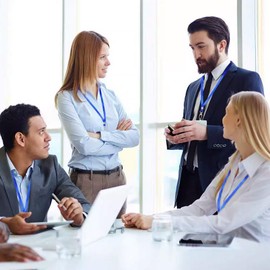 TCPENG Blue Lanyard 100 Pack Bulk Badge Lanyards for ID Badges Neck Cruise Lanyard Name Tag Lanyard ID Holder (100 Pack Blue)