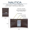 Nautica Men's Classic Leather Trifold RFID Wallet (Available in Smooth