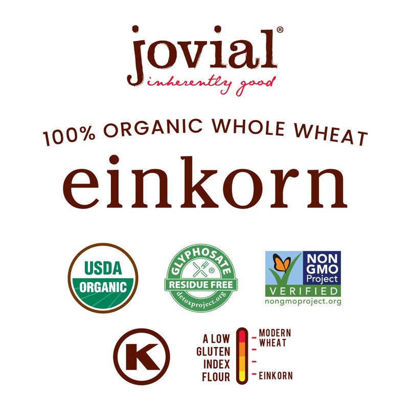 Jovial Einkorn 100% Organic Whole Grain Spaghetti - Einkorn Pasta,