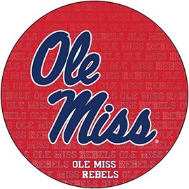 R and R Imports Mississippi Rebels"Ole Miss" 4 Inch Round Word Magnet