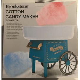 Brookstone CottonCandy Mach W/SPOON RetroAQUA MAKE FROM SUGAR OR FAVORITE HARD CANDY