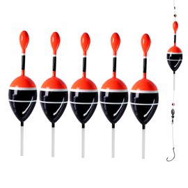 Slip Bobbers for Fishing Saltwater Freshwater 1/2oz 2"x5.28" Slip Fishing Bobbers Drift Floats for Crappie Panfish Bass Trout 5Pcs/Set