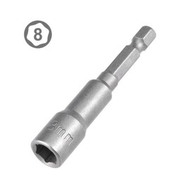 TA-VIGOR 5Pcs 1/4 Quick-Change Hex Shank, 8mm Magnetic Nut Setter Driver Drill Bit, 65mm Length, Metric for Machine Maintenance, Furnitures, Woodworking, Auto Repairing