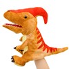 lilizzhoumax Simulation Parasaurolophus Hand Puppet Plush Toy, Stuffed Animal Plush