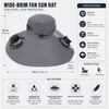 Solar Fan Wide Brim Hat for Outdoor Cooling – USB