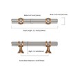 Asidrama 10 Pack 3 Inch(76mm) Knurled Satin Nickel and Champagne