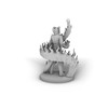 Tiefling Male Sorcerer With Swirling Flames Tabletop DND Gaming Miniature