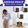 Hardware Essentials 854325 Square Corner Satin Nickel Squeak-Proof Door Hinges