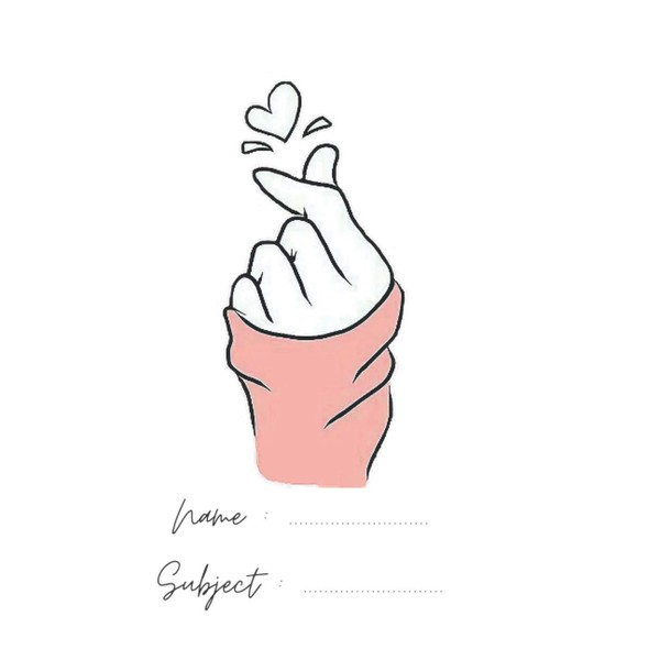 Notebook ( name + subject ) , Notebook Korean love