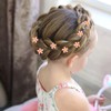 YISSION 20Pcs Mini Pink Flower Hair Clips for Girls Women