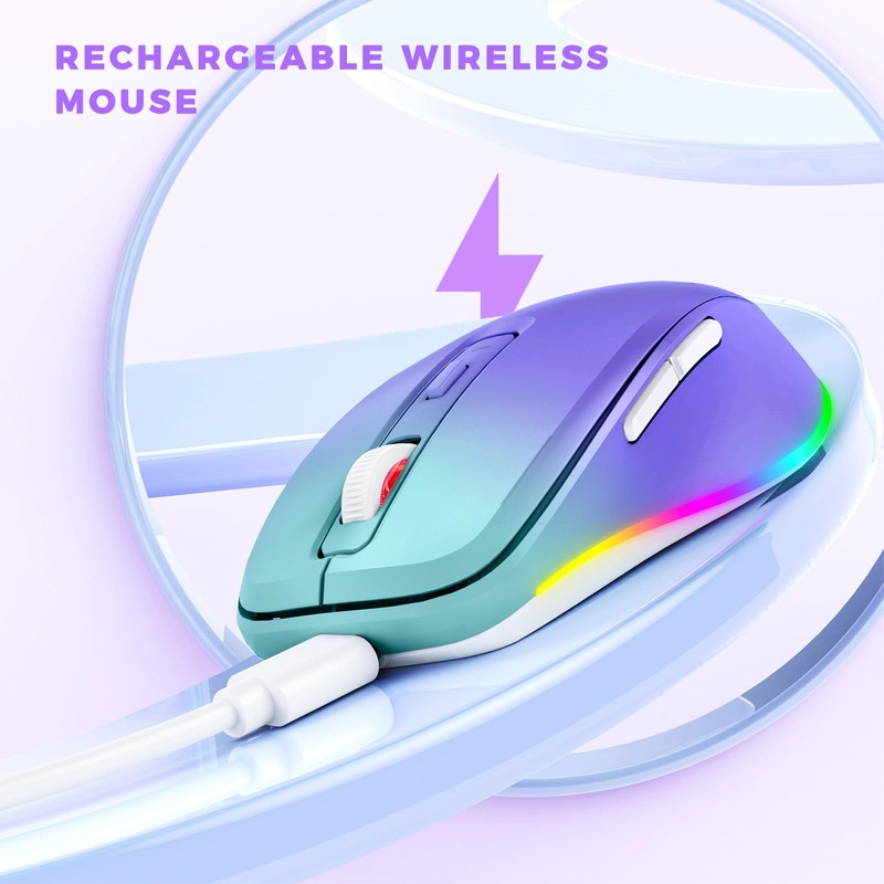 Wireless Mouse Jiggler - LED Wireless Mice with Build-in Mouse