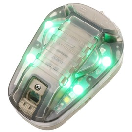 Jmtac Tactical IR Strobe Helmet Light Military Identification Light with Visible LED + White Strobe Survival Signal Light (Tan-Green)