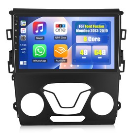 SIXWIN 8 Core Qualcomm Android Car Stereo for Ford Fusion Mondeo 2013-2019 9 Inch Touch Screen with CarPlay Android Auto 4G+64G Bluetooth Cooling Fan Weather Forecast UI Design Intelligent Voice