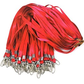 Red Lanyards for Id Badges Nylon Cruise Lanyard Swivel Hooks Clips