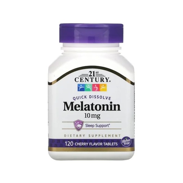 Melatonina 120 Tab Masticables 10mg Dormir Mejor Relajación Sabor Cereza