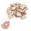SHINEOFI 100pcs Unfinished Wooden Maple Leaves Cutouts for DIY Crafts