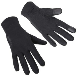 ALPIDEX Lightweight Sports Gloves Running Gloves Touchscreen Running Gloves Thin Warm Liner Winter Cycling Walking Gloves, Size: M, Colour: Black