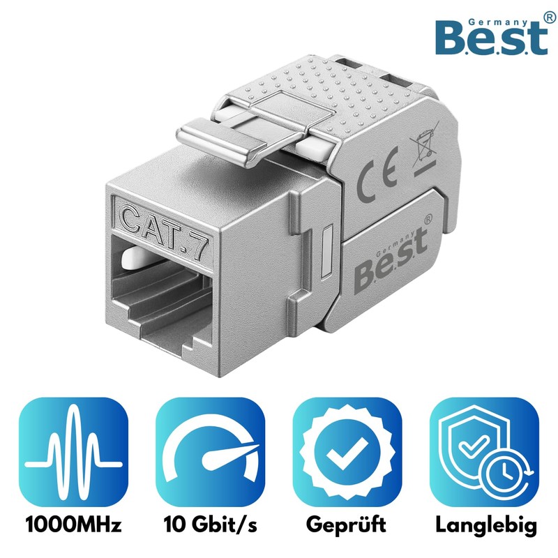 2x CAT 7 Keystone Network Module RJ45 - High Speed