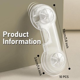 10 Pcs Style Child Safety Cabinet Drawers (Short Transparent)