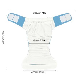 Pañales de Tela para Adultos, Pañales de Natación para Adultos Impermeables Lavables Reutilizables para Adultos Mayores Pañales de Tela Pañales de Bolsillo Pañales para Adultos(Pañal azul)