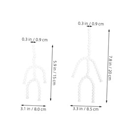 Operitacx 3sets Cotton Doll Skeleton Weighted Stuffed Animals Puppet Doll Unicorn Bath Hair Doll Plush Soft Remote Control Car Doll Stroller Doll Making Filler White 2pcs*3