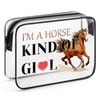 Horses Gift Horse Lover Gift Clear Cosmetic Makeup Bag Horse