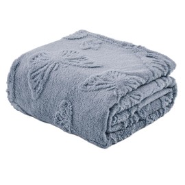 GIOKARNNA Throw Blankets with Butterfly,Soft Warm Blankets for Lover Mom Father Friends Gifts Pets,Lightweight Fuzzy Blanket for Couch Sofa Bed(Pearl Blue,90"x90")