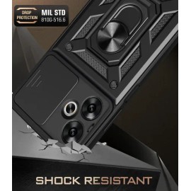 Funda Para Redmi 13c 5g  13r 5g  Poco M6 5g Uso Rudo Antigolpes, Tapa Cmara Deslizante Y Soporte Anillo                                               