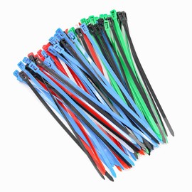 Tiardey 100 Pieces Coloured Cable Ties 8" 8" Reusable Cable Ties Heavy Duty Plastic Cable Ties