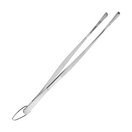 Zerodeko Stainless Steel Kitchen Tweezers with Hook Ergonomic Reusable Food Tweezers for Cooking Roasting and Plate Setting for Fish Bones Buffets and Restaurant Use