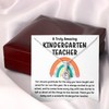 Kindergarten Teacher Necklace Message Card Box Alluring Mahogany - The