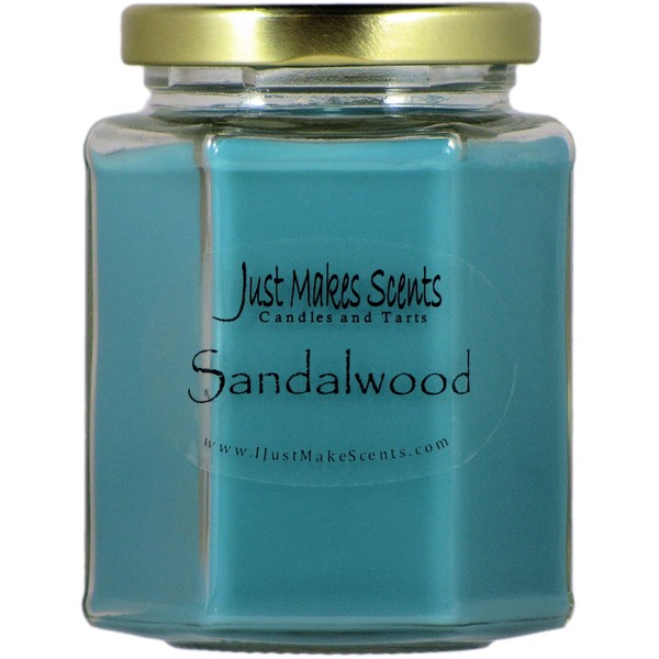 Just Makes Scents Sandalwood Scented Blended Soy Candle | Hand Poured Candles Made in The USA