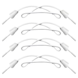 Endoto 2 Pairs Shoelaces for Hey Dude Elastic Strings Replacement Laces Shoes(Color:White,Size:22Inch)