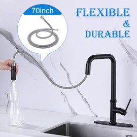 Pull Down Hose Kit, Kitchen Faucet Hose Replacement for American Standard, Pull down Faucet Sink Hose Faucets Sprayer Replacement Parts with Adapters Compatible with Most Kitchen Faucets-70 inch