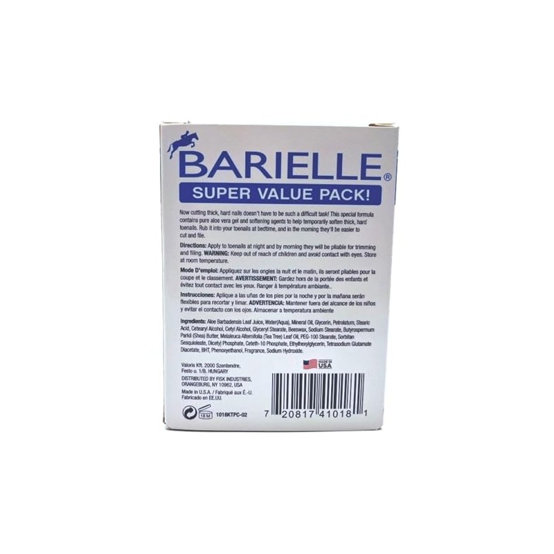 BARIELLE Crema Suavizante Para Uñas De Los Pies, 1.18 Oz.