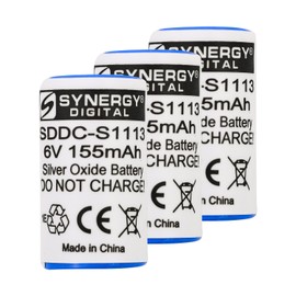 Synergy Digital Dog Collar Batteries, Compatible with Dog Guard ST1214 Dog Collar, (Silver Oxide, 6V, 155 mAh), Combo-Pack Includes: 3 x SDDC-S1113 Batteries