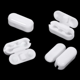 Ball Chain Connectors 30 Pcs Roller Shade Beaded Connector White Plastic Beaded Chain Connector Connector Clips for Blind Cord Vertical Roman Roller Ball Chain Cord Connector (4mm Ball Diameter)